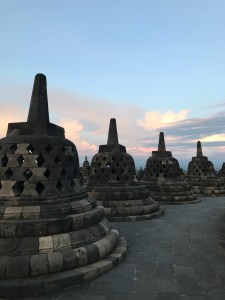 Stupas at Borobudur temple