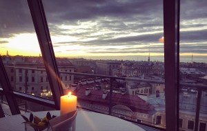 The roofs of Saint Petersburg seen from the rooftop bar at Hotel Moika 22