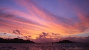 Spectacular sunset over Komodo National Park
