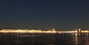 Saint Petersburg city view by night