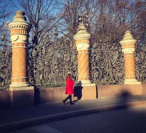 Little red riding hood in Saint Petersburg