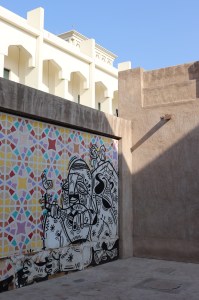 Art mural in Bastakia Quarter Dubai