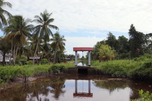 Old lock and canal at plantation Frederiksdorp Suriname