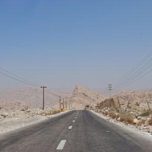 Road to the Hajar mountains, Ras Al Khaimah UAE