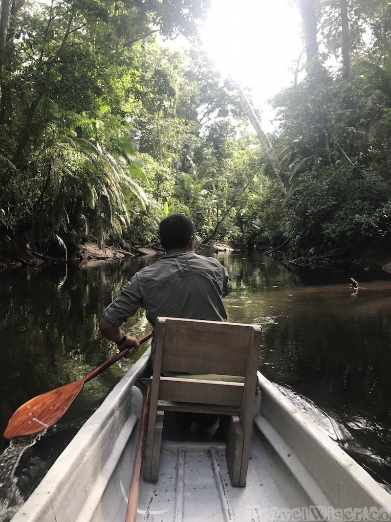 Paddle canoe, Napo Wildlife Center Ecuador