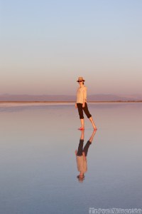 Sofie at Asale salt lake, Danakil Depression Ethiopia