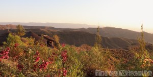 Old Abyssinia Lodge in Lalibela at sunset