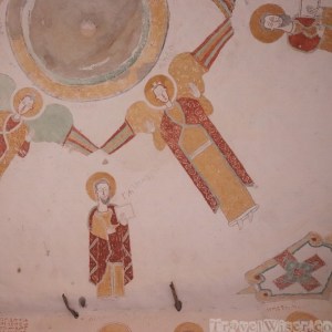 Religious paintings on the ceiling of Daniel Korkor