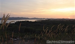 Sunset view from Rice Paddy restaurant Koh Yao Noi
