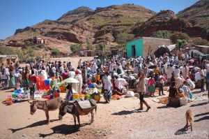 Outdoor market in Tigray Ethiopia