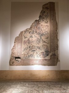 War-damaged Roman mosaic in the Beirut National Museum