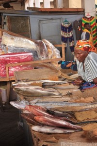 Fish seller at the Inhambane market