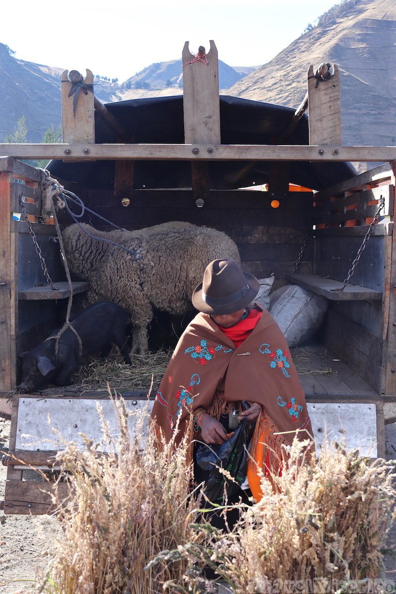 Ecuadorian woman at local market