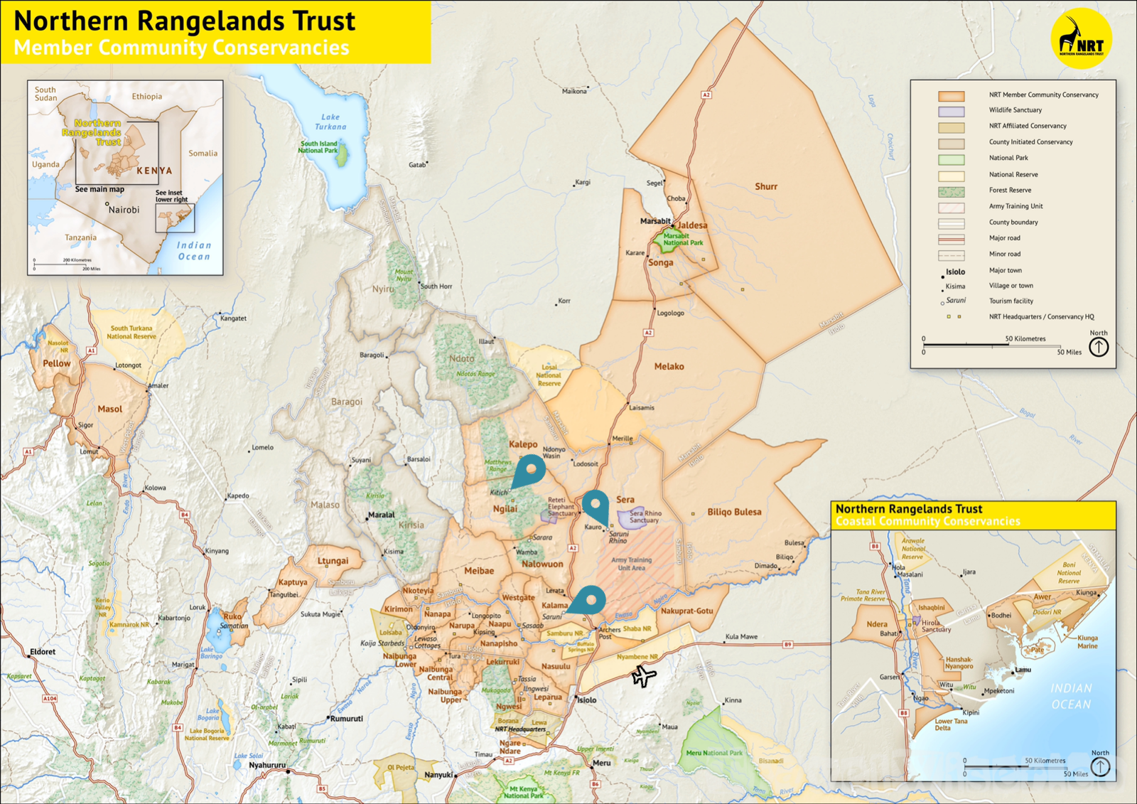 Northern Rangelands Trust map Northern Kenya