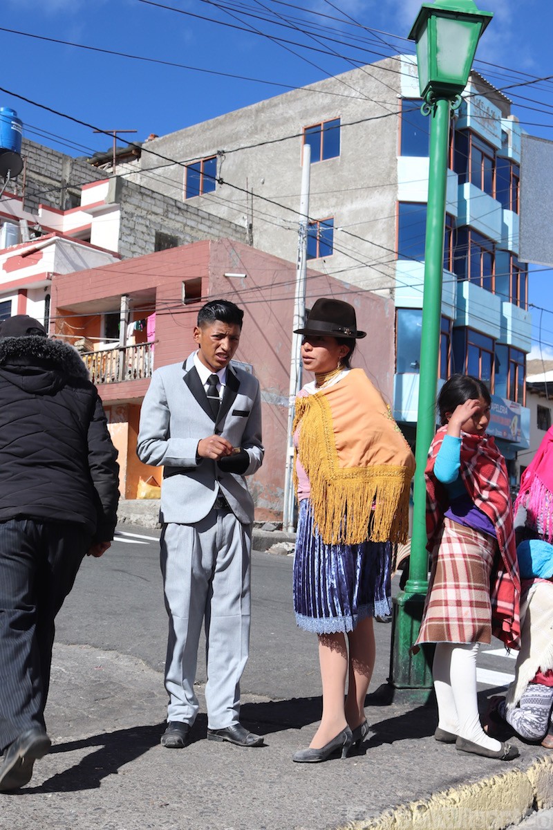 Indigenous Ecuadorians dressed up