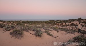 Sunset walk at Dunes de Dovela, Mozambique