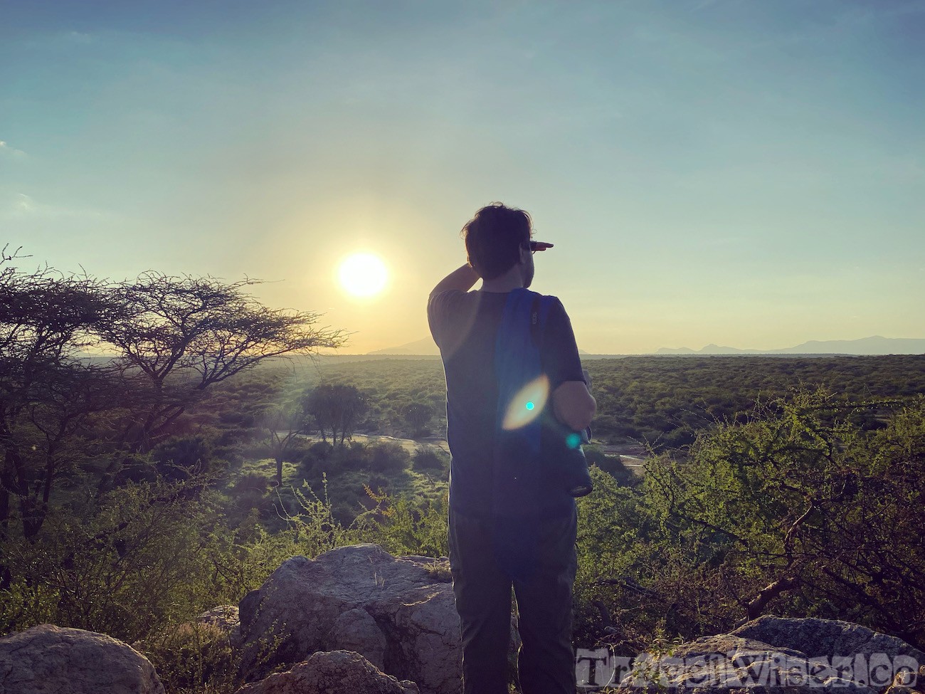 Sunset bushwalk Saruni Rhino Kenya