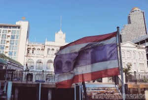 Historic building in the Riverside district Bangkok