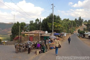 The streets of Gondar Ethiopia