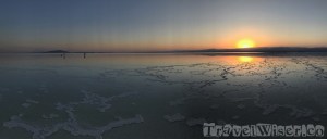 Asale salt lake at sunset, Danakil Depression