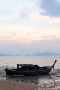 Fishing boat on a Koh Yao Noi beach