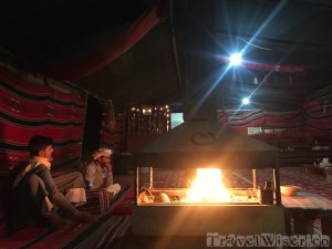 Around the fire in a bedouin tent, Wadi Rum