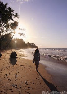 Sunset walk on Marianne beach Trinidad
