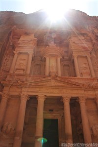 Sun illuminating the Treasury, Petra