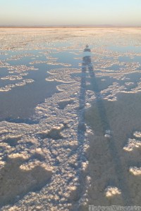 Shadow on Asale salt lake