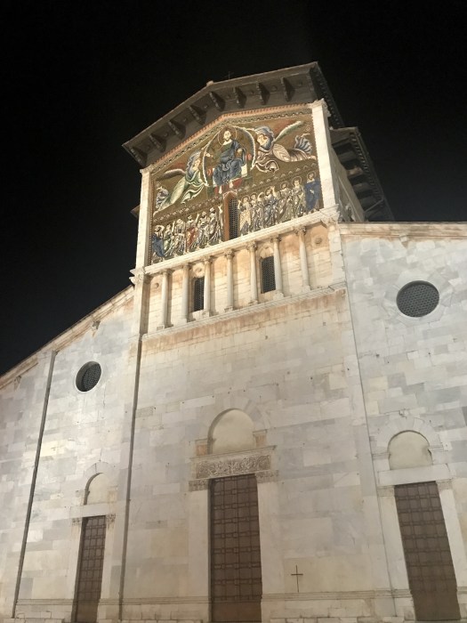 San Frediano church by night, Lucca
