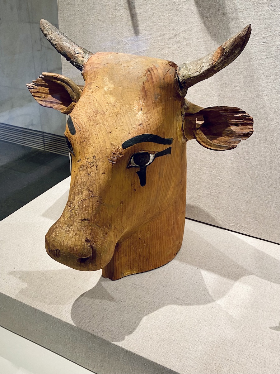Cow head statue at the Museum of Egyptian Civilisation Cairo