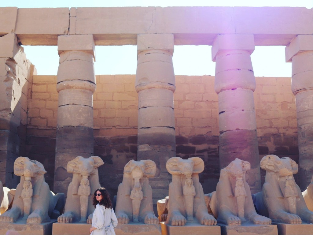 Travel Wiser admiring Rams Road in Karnak Luxor
