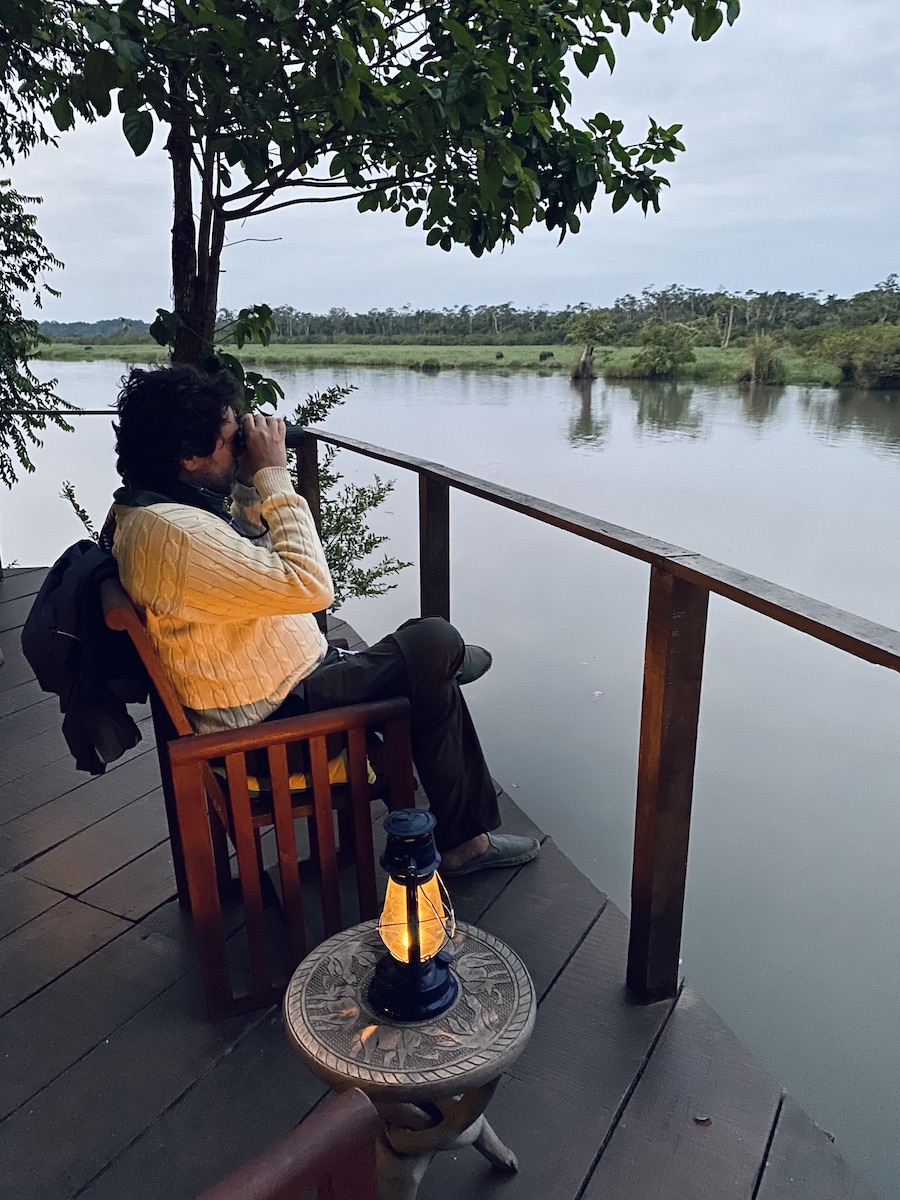 Observation deck at Akaka satellite camp Loango Gabon