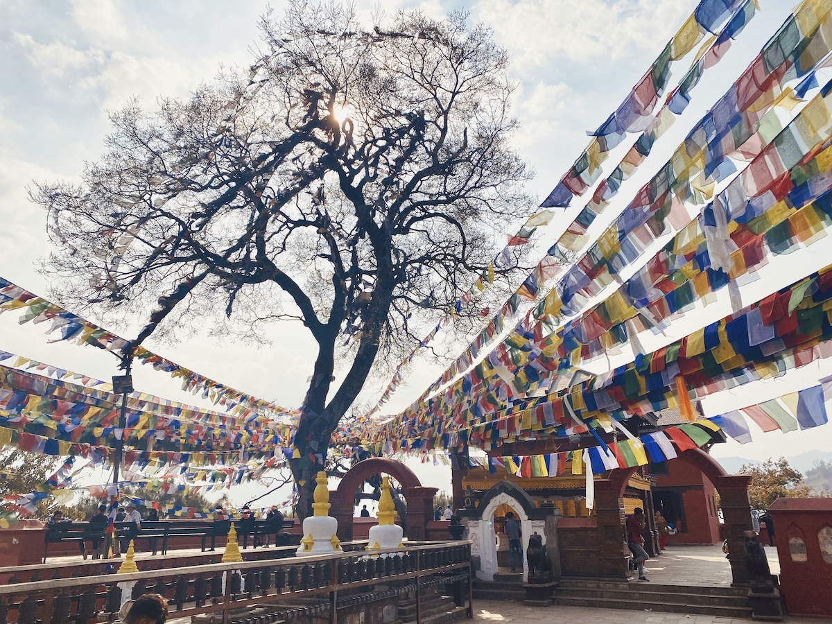Swayambhunath temple grounds Kathmandu