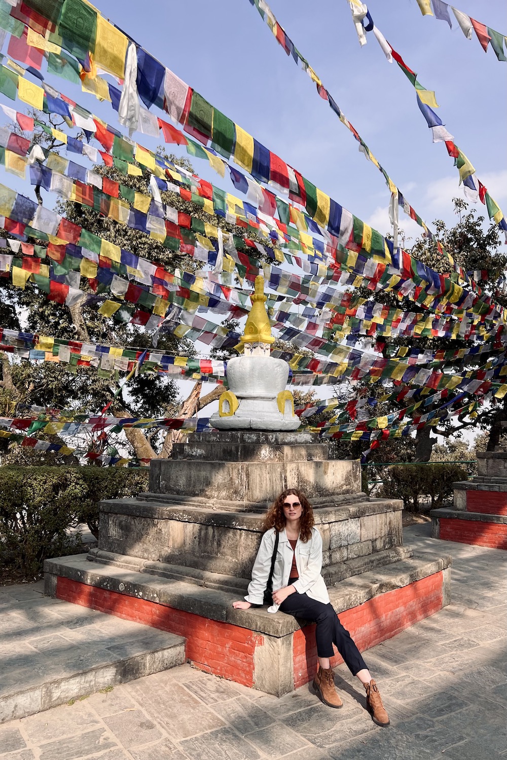 Travel Wiser at Swayambhunath temple in Kathmandu Nepal